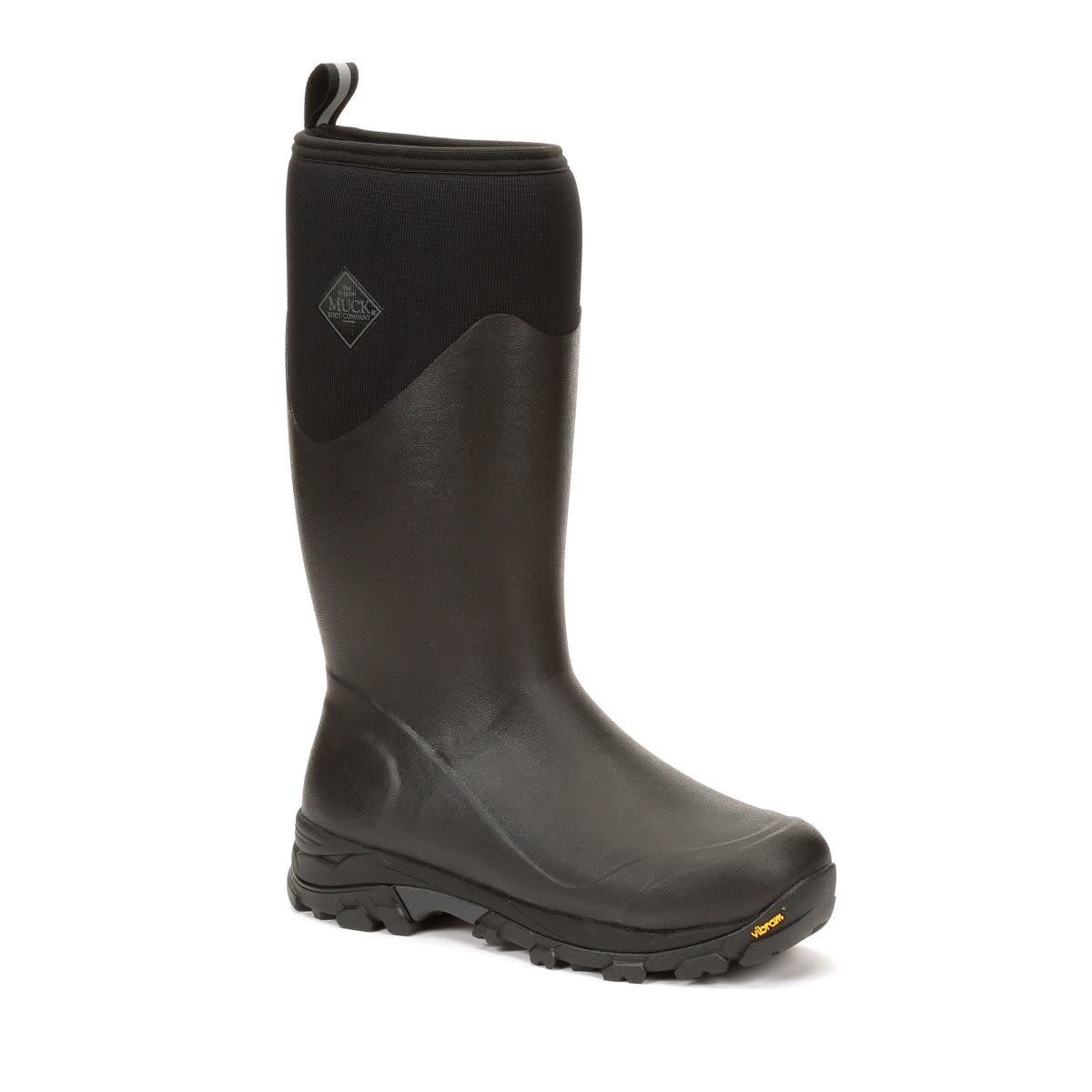  Muck Boots Men&#39;s Arctic Ice Tall + Vibram Arctic Grip A.T Winter Boots, Size: 7, Colour: Black