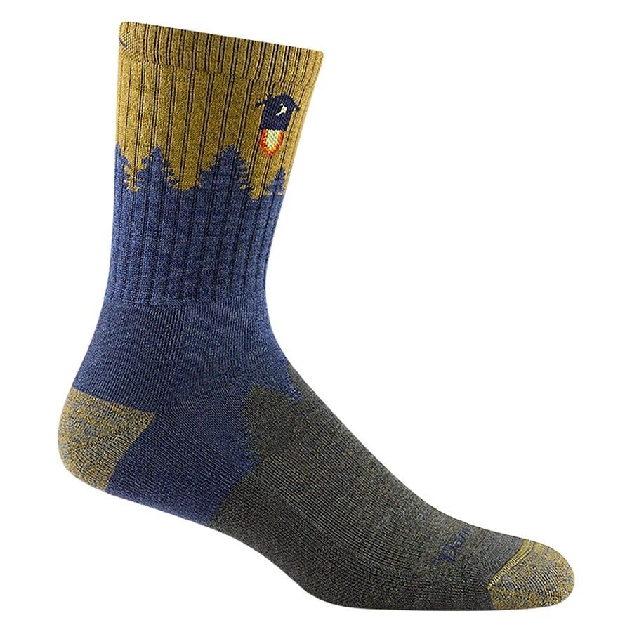 Darn Tough Men&#39;s Number 2  Hiker Micro Crew Midweight Hiking Socks, Cushioning: Cushion, Size: Medium (Men&#39;s 8-9.5), Colour: Denim