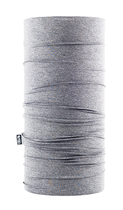 Watuko Multifunction Bamboo Wickie Solid Headgear, Color: Light Grey (BW01)