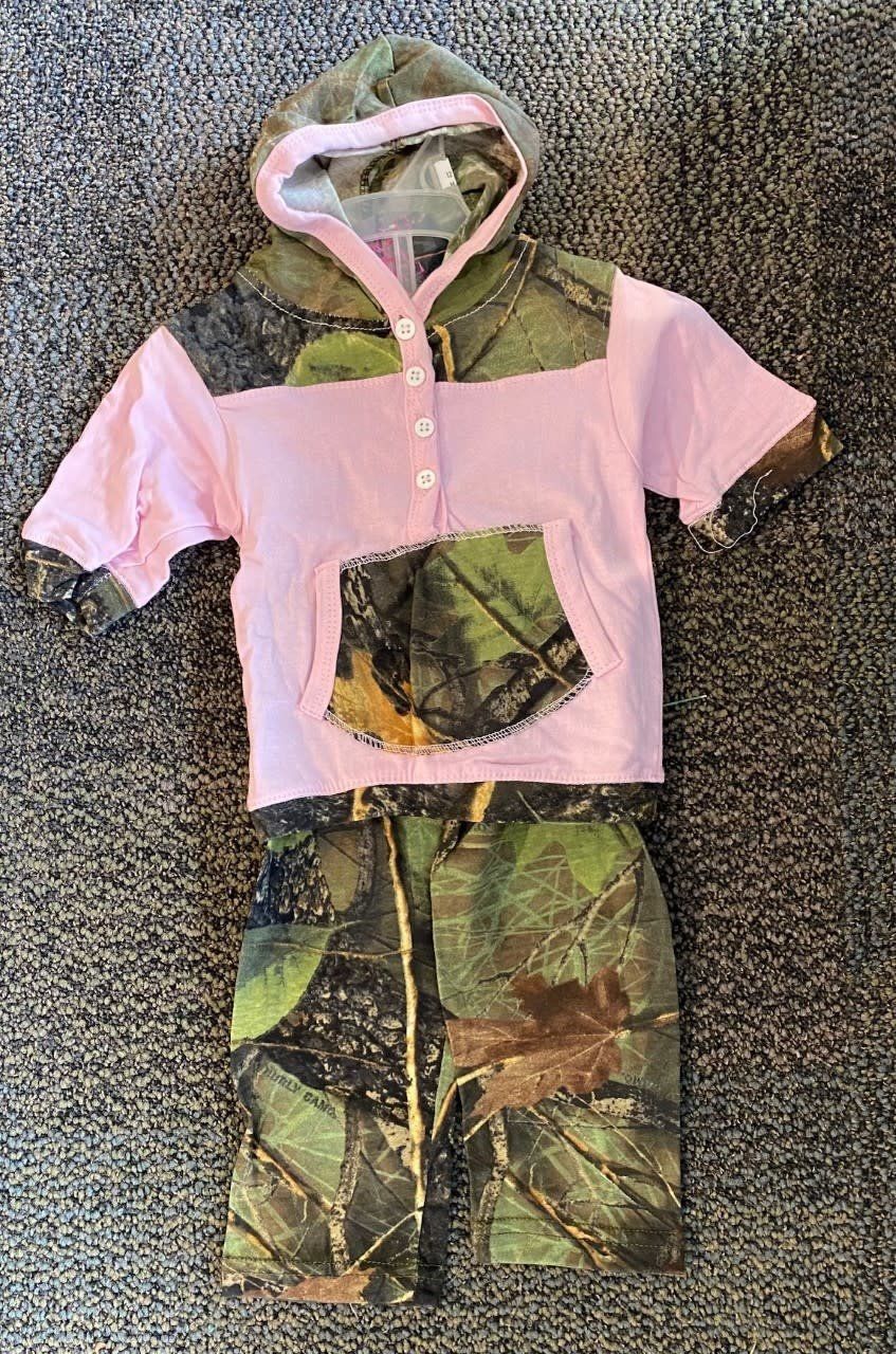 WFS Element Gear Girls Hoodie &amp; Pant Set, Color: Pink/Burly Camo, Size: 12M