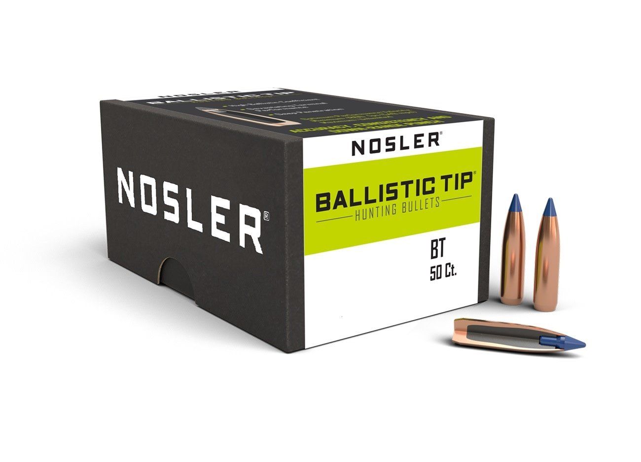 Nosler Ballistic Tip Hunting Bullets, Caliber: 25 Cal .257 100 Grain Spitzer