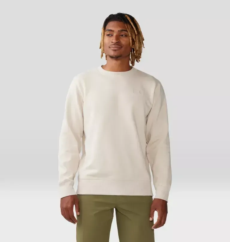 Mountain Hardwear Men&#39;s Logo Pullover Crew , Size: Medium, Colour: Wild Oyster
