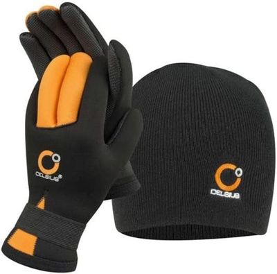 Celsius Neoprene Gloves and Hat Combo, Size: Large