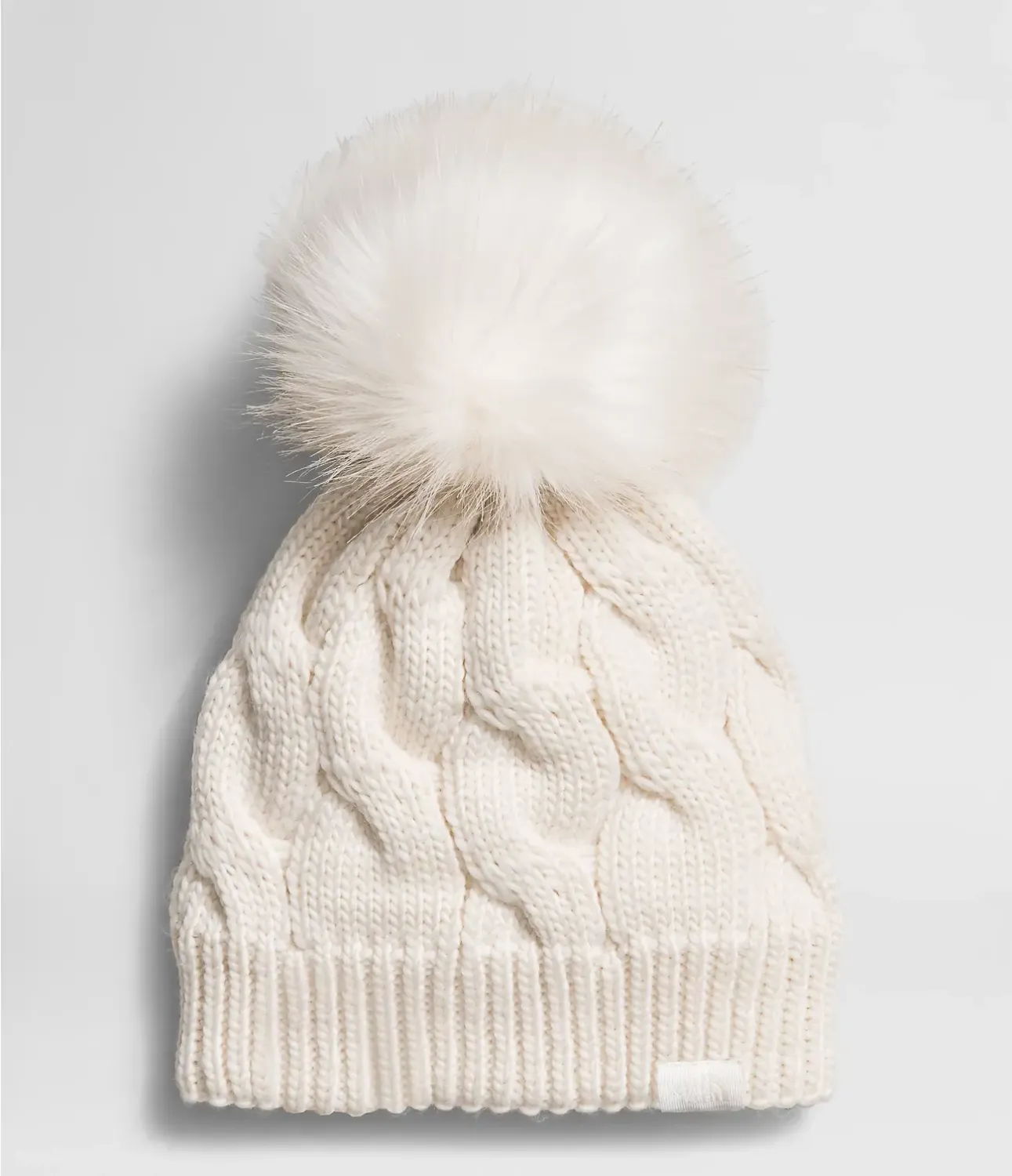The North Face Women’s Oh Mega Fur Pom Lined Beanie, Color: Gardenia White