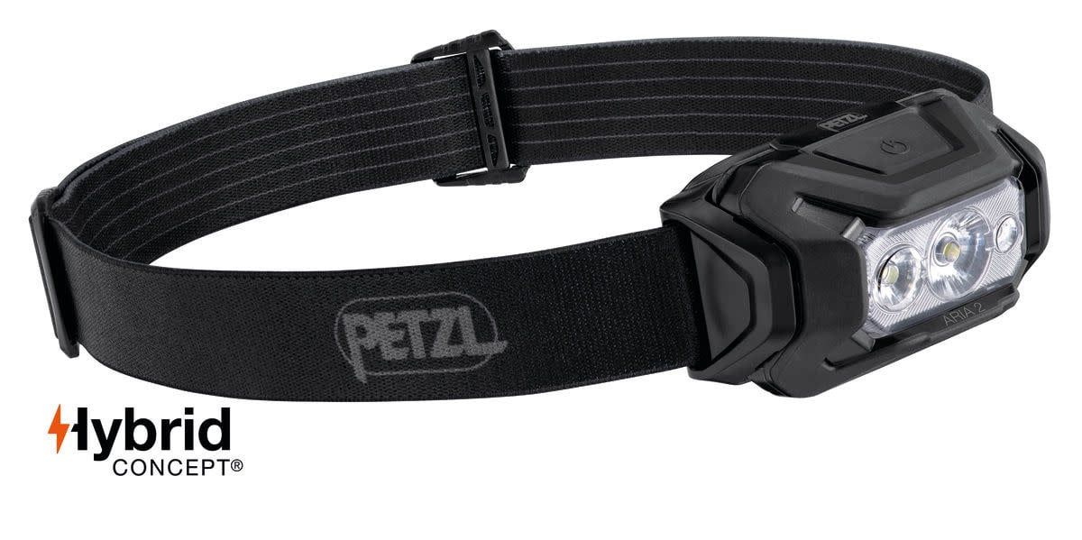 Petzl Aria 2 RGB Headlamp 450 Lumens, Color: Black