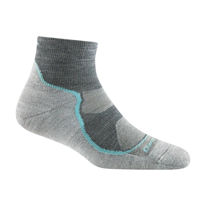 Darn Tough Women&#39;s Light Hiker Quarter Lightweight Hiking Sock, Cushioning: Cushion, Size: Small, Colour: Slate