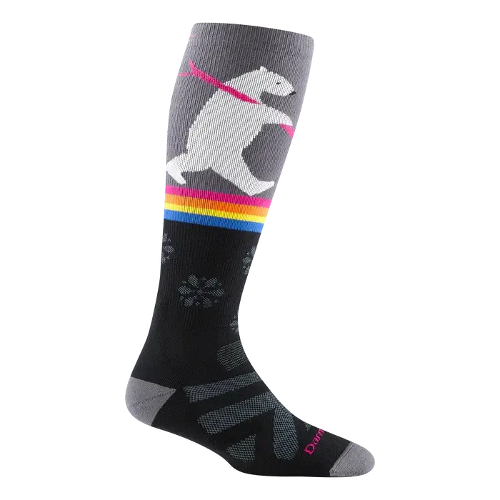 Darn Tough Women&#39;s Edge Thermolite Due North Over-the-Calf Midweight Ski &amp; Snowboard Sock, Size: Small, Colour: Black