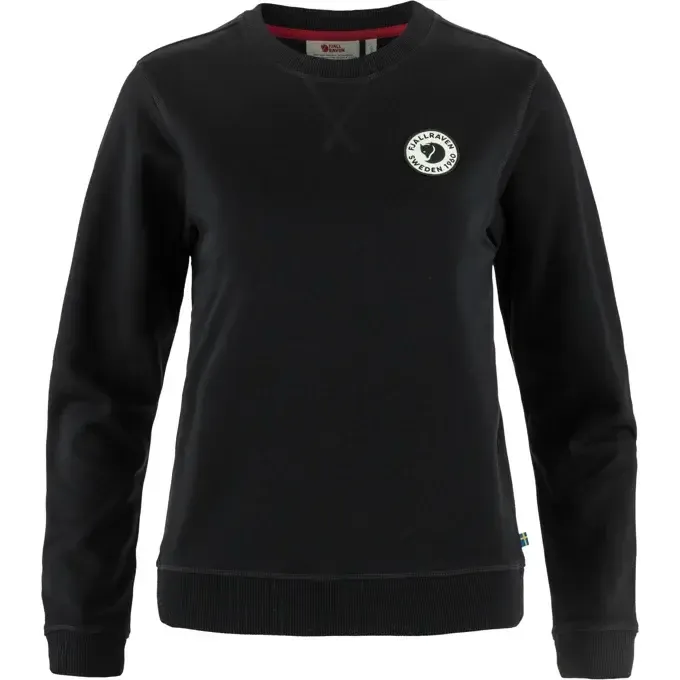 Fjallravem Women&#39;s 1960 Logo Badge Sweater, Size: Small, Colour: Black