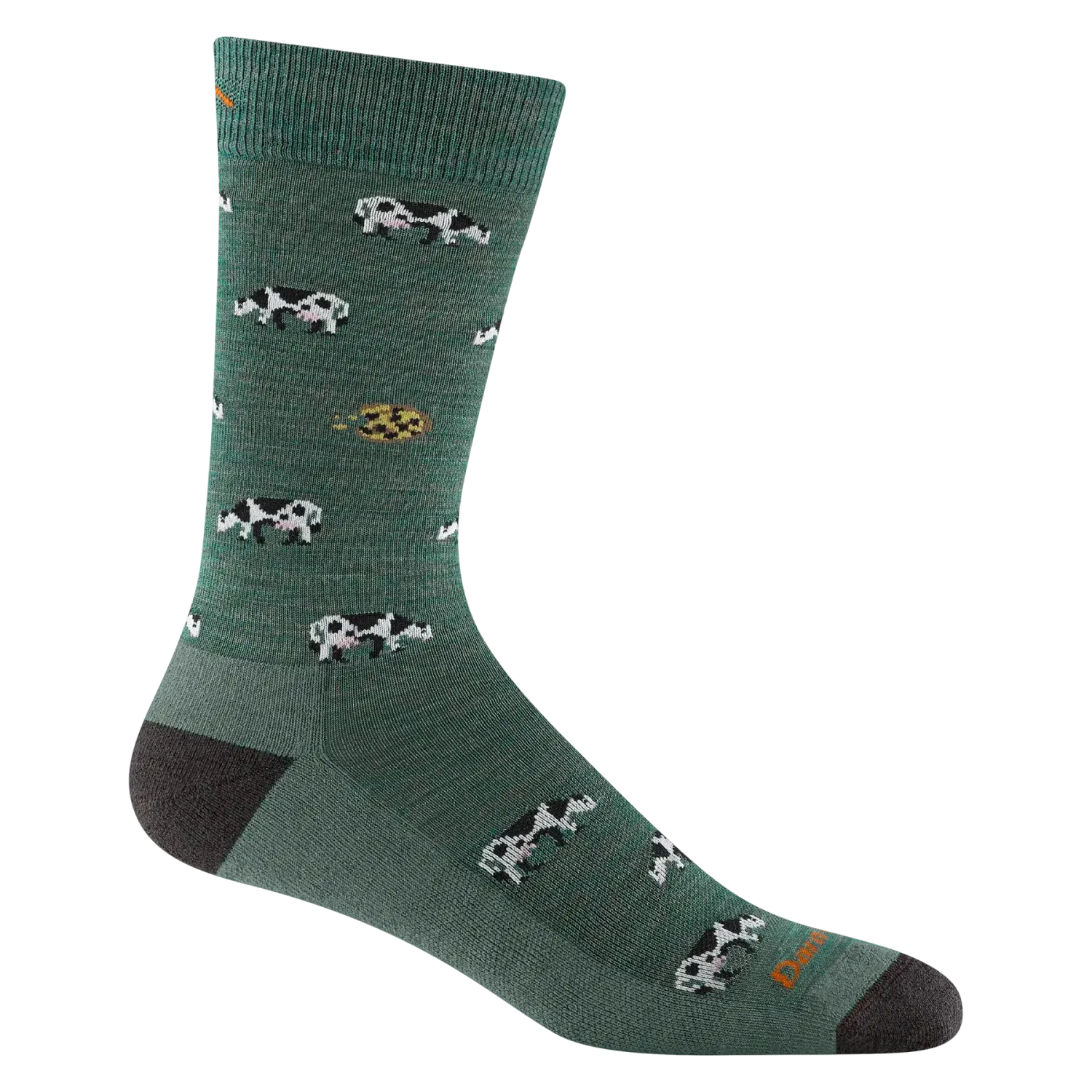 Darn Tough Men&#39;s Dairy Air Crew Lightweight Lifestyle Sock, Color: Pasture, Size: Small (Men&#39;s 5.5-7.5)