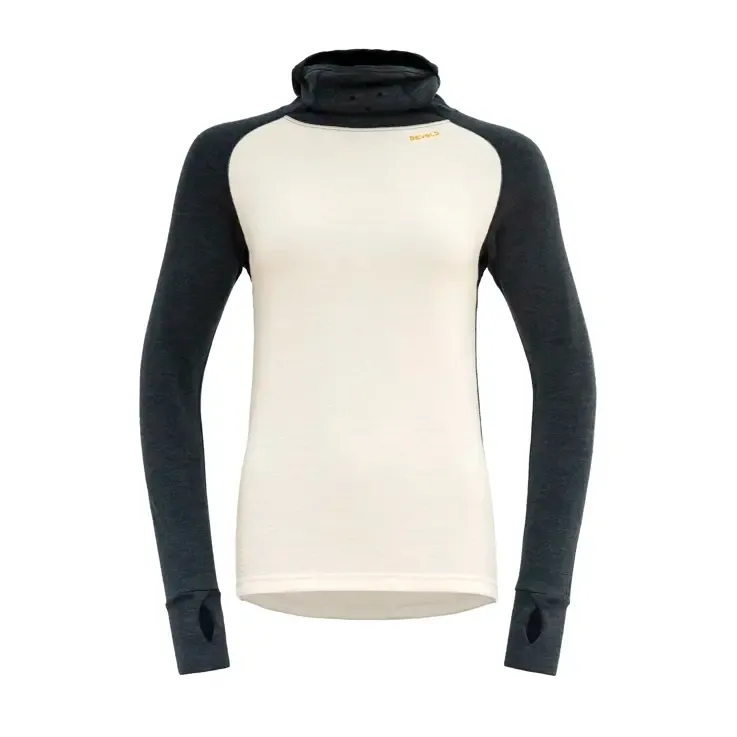 Devold Expedition Merino Silk Woman Hoodie, Size: XS, Colour: Ink/Off White