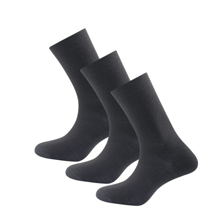 Devold of Norway Daily Merino Medium Sock 3/Pack, Size: 36-40, Colour: Black