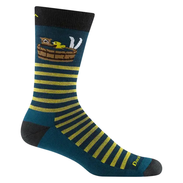 Darn Tough Men&#39;s Wild Life Crew Lightweight Lifestyle Sock, Size: Medium, Colour: Dark Teal
