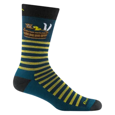 Darn Tough Men&#39;s Wild Life Crew Lightweight Lifestyle Sock, Size: Medium, Colour: Dark Teal