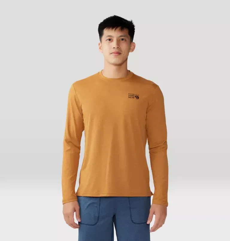 Mountain Hardwear Men&#39;s Sunblocker Long Sleeve, Size: Medium, Colour: Canyon Glow Heather