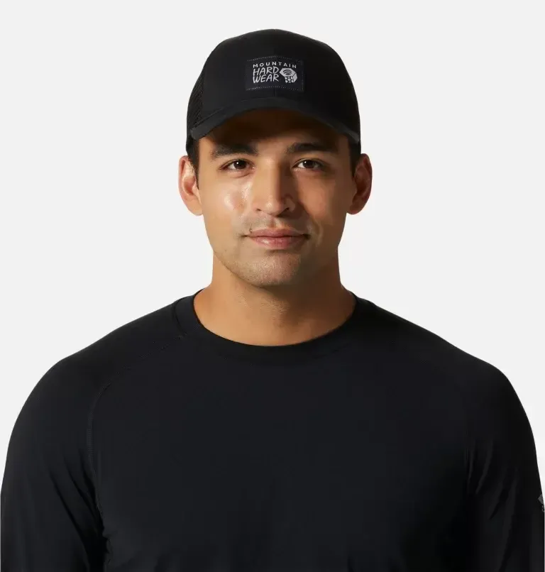 Mountain Hardwear Men&#39;s Logo Trucker Hat, Color: Black
