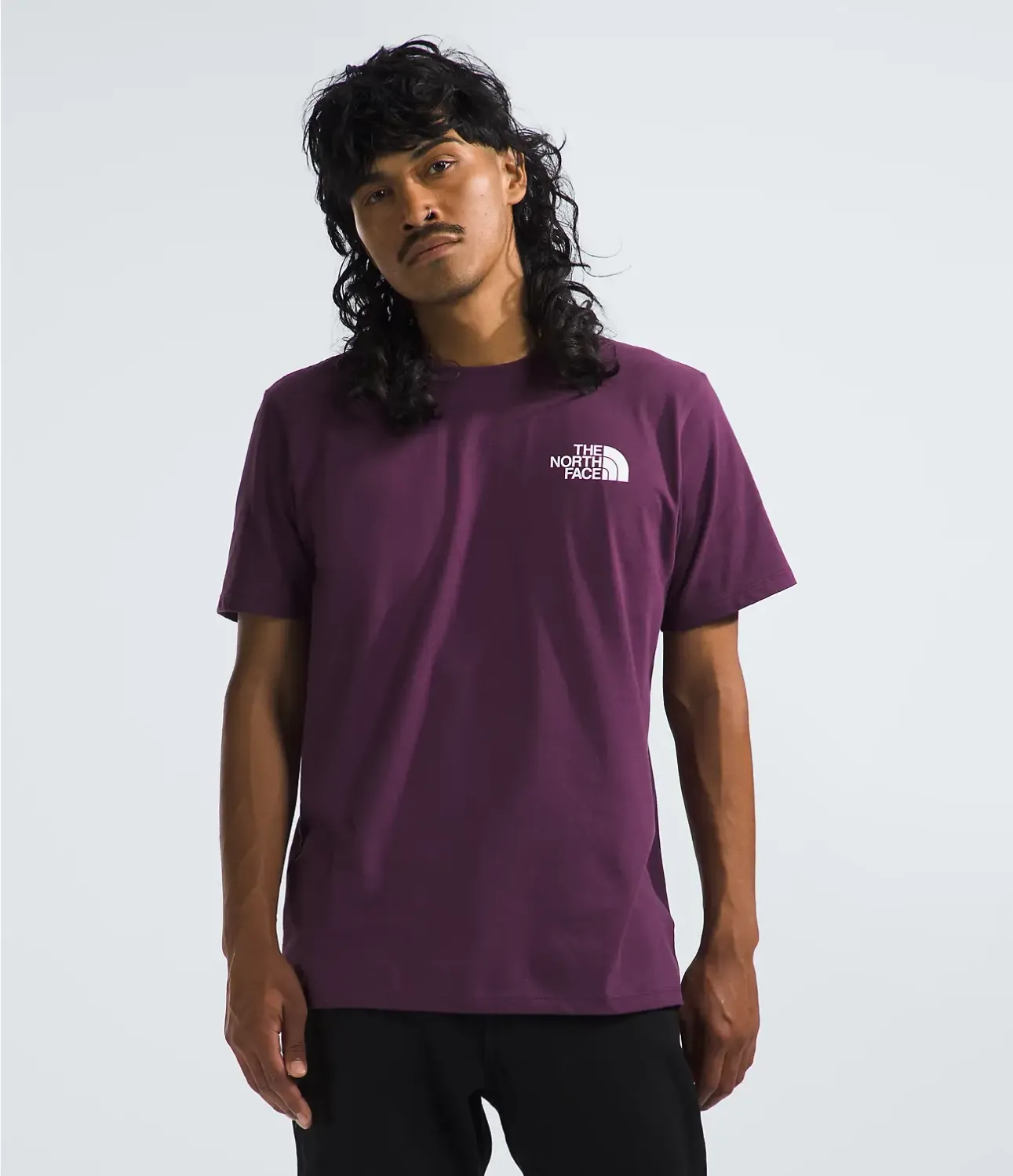 The North Face Men&#39;s Short Sleeve Box NSE Tee, Size: Medium, Colour: Black Currant Purple