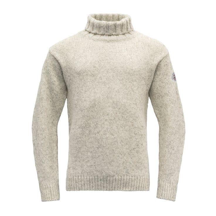 Devold Nansen Men&#39;s Wool High Neck , Size: Medium, Colour: Grey Melange