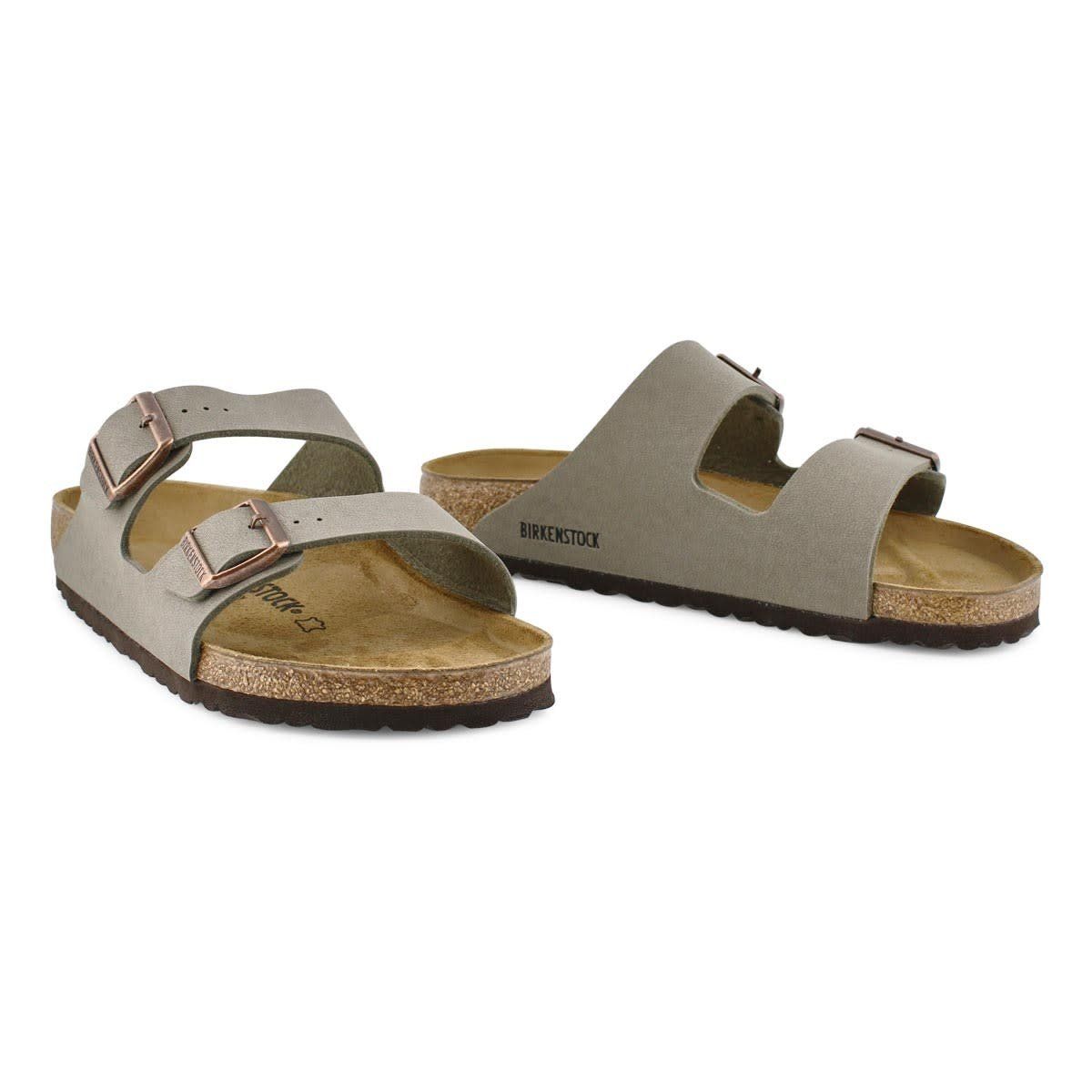 Birkenstock Arizona Birkibuc, Color: Stone, Size: 36 Regular