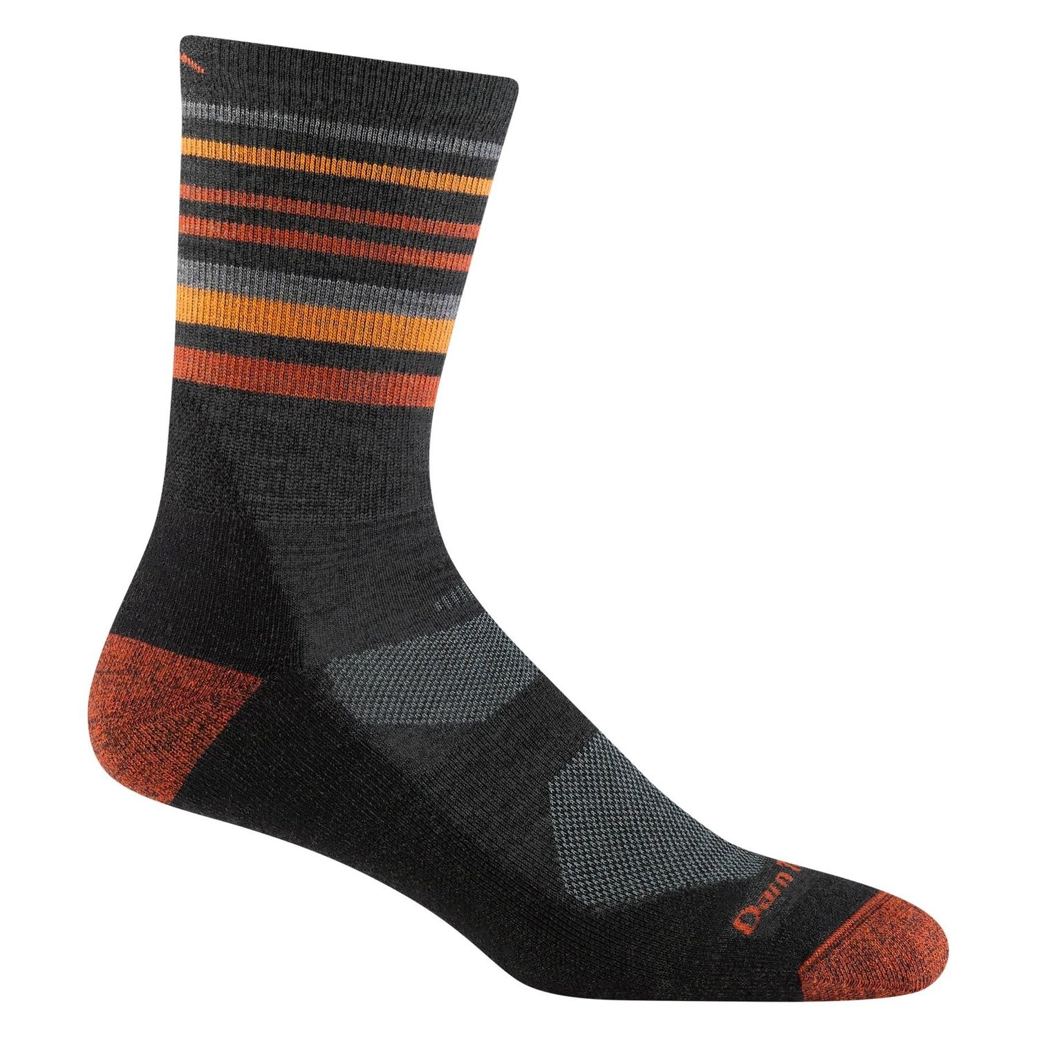 Darn Tough Men&#39;s Fastpack Micro Crew Lightweight Hiking Sock, Cushioning: Cushion, Size: Medium, Colour: Charcoal