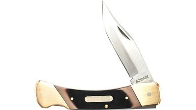 Schrade Old Timer Cave Bear Lockback Folding Knife with Sheath