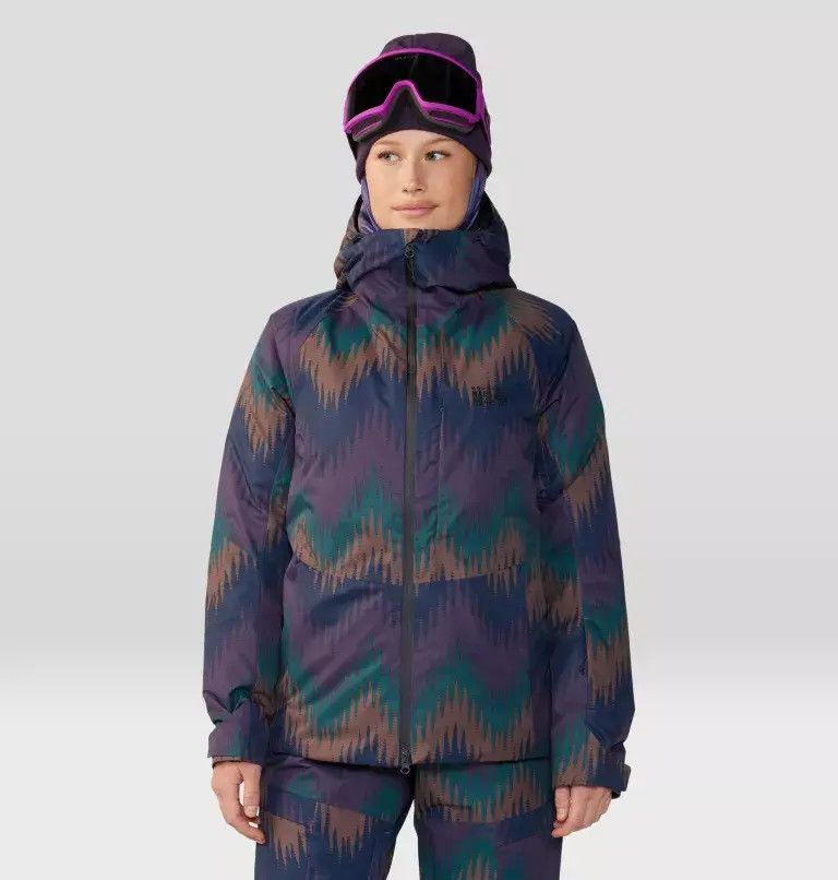 Mountain Hardwear Women&#39;s Firefall/2 Insulated Jacket, Size: Extra Small, Colour: Blurple Zigzag Print