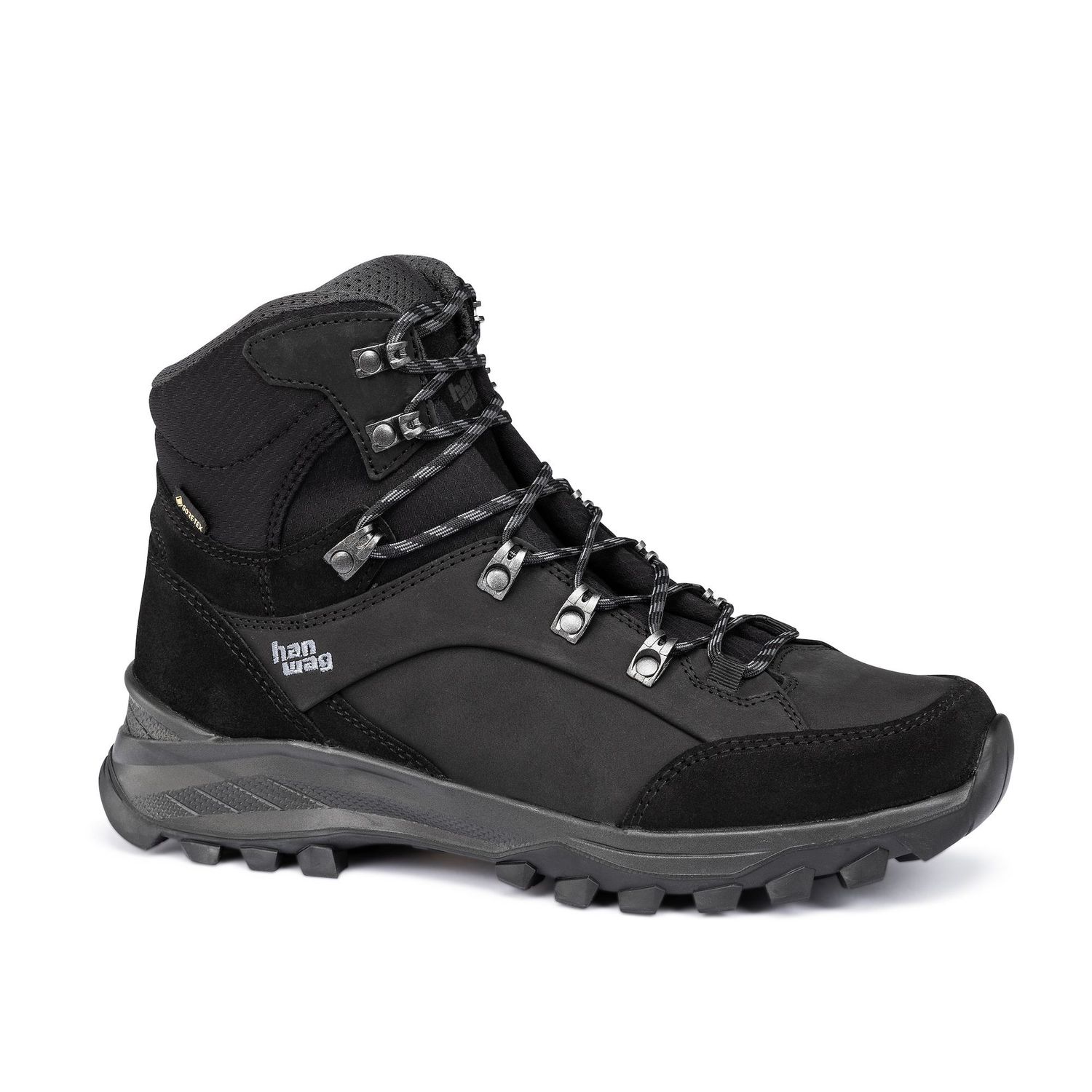 Hanwag Men&#39;s Banks GTX Men&#39;s Light Hiking Boots, Size: UK 7, Colour: Black/Asphalt