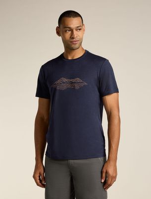 Icebreaker Men&#39;s Merino 150 Tech Lite Short Sleeve T-Shirt Pukaki Reflected