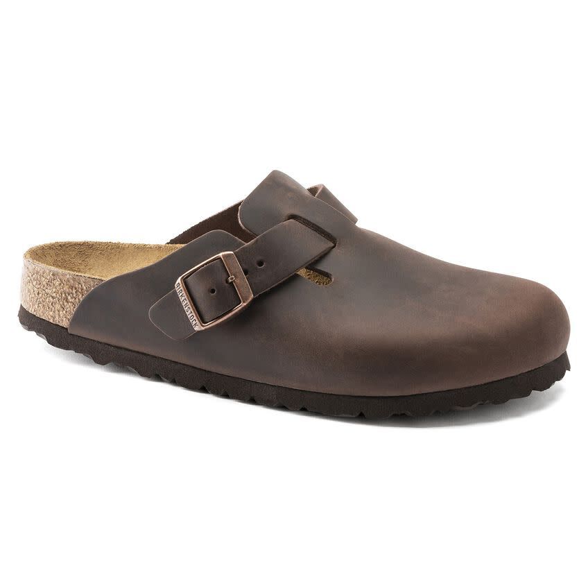 Birkenstock Boston Oiled Leather, Color: Habana, Size: 36 R