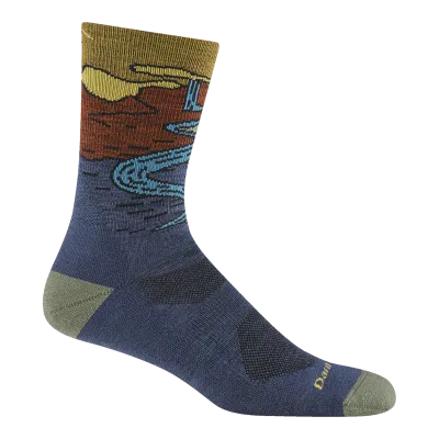 Darn Tough Men&#39;s Chasing Waterfalls Micro Crew Lightweight Hiking Sock