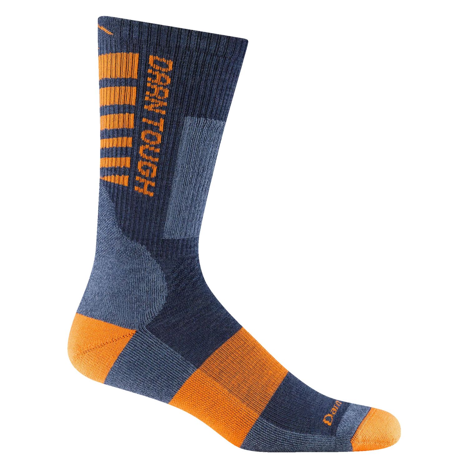 Darn Tough Men&#39;s Backbone Boot Midweight Work Sock, Color: Indigo, Size: Medium