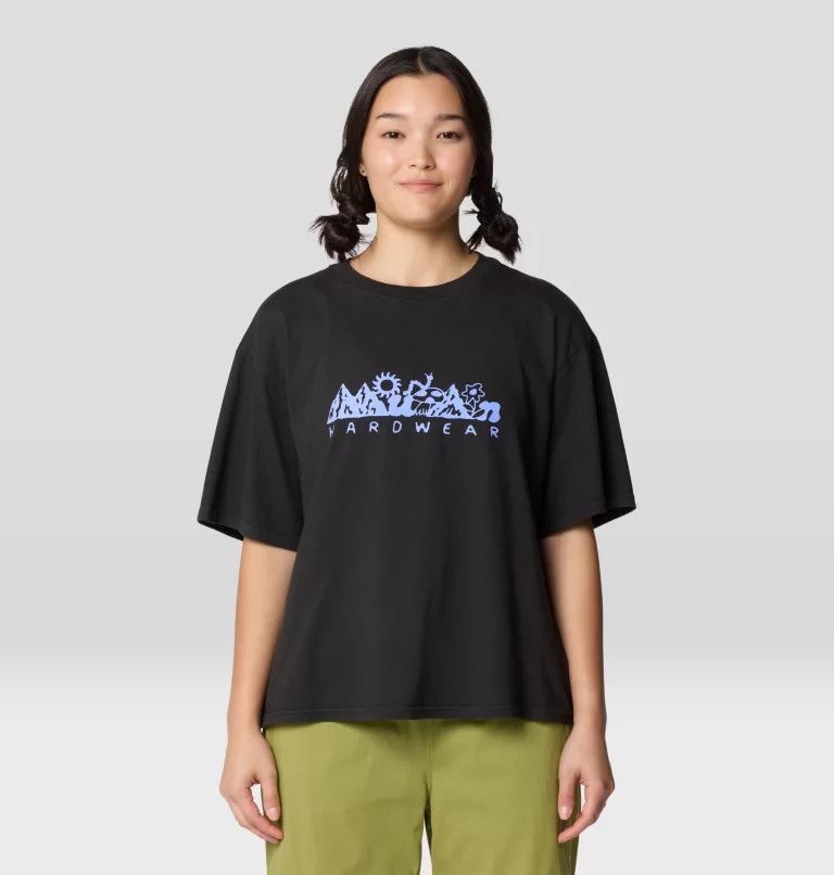 Mountain Hardwear Women&#39;s MHW Sun Stash Collab Crop Short Sleeve, Size: Medium, Colour: Stealth Grey
