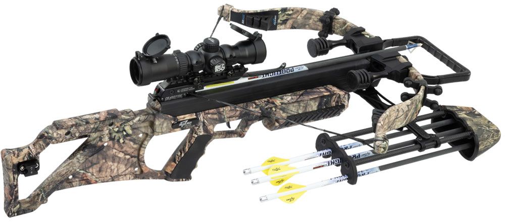 Excalibur Suppressor Extreme 400 Mossy Oak Break-Up Country Crossbow With Tact-100 Scope Package