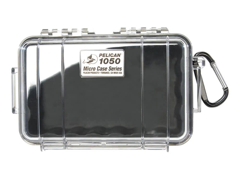 Pelican Products 1050 Micro Case, Colour: Black w/transparent lid
