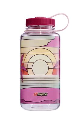 Nalgene Sustain Water bottle Stained Glass Print 32 oz / 1 L Wide Mouth Sunset