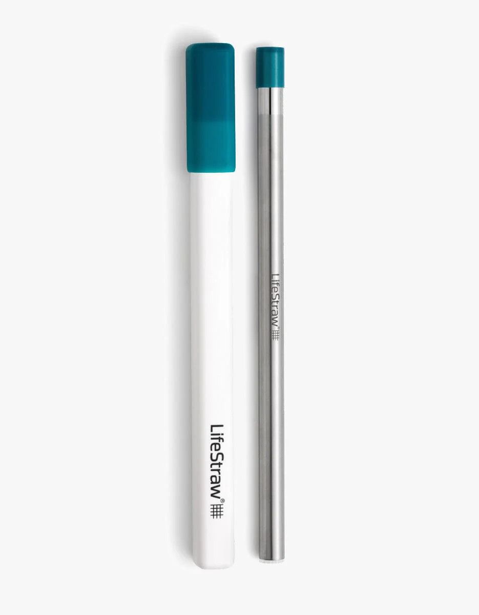 LifeStraw Sip Reusable Steel Filter Straw with carry case, Colour: Laguna Teal