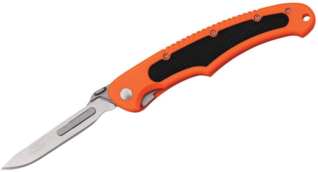 Havalon Knives Piranta-Bolt Replaceable Blade Knife with 12 Blades Blaze Orange