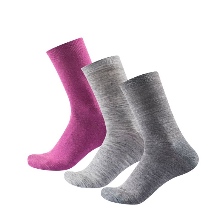 Devold Women&#39;s Daily Merino Light Sock 3 Pck 36-40 Anemone Mix