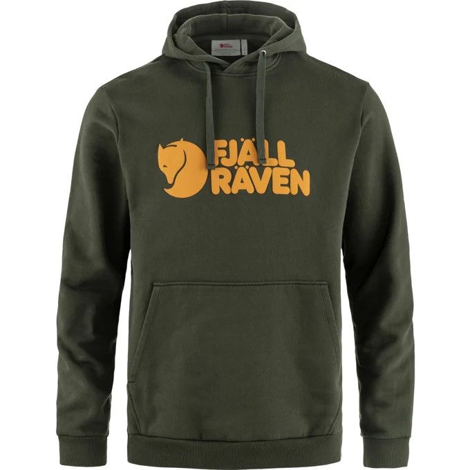 Fjallraven Men&#39;s Logo Hoodie, Size: Medium, Colour: Deep Forest
