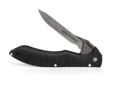 Havalon Knives Piranta-Forge Replaceable Blade Knife with 7 Blades, Black