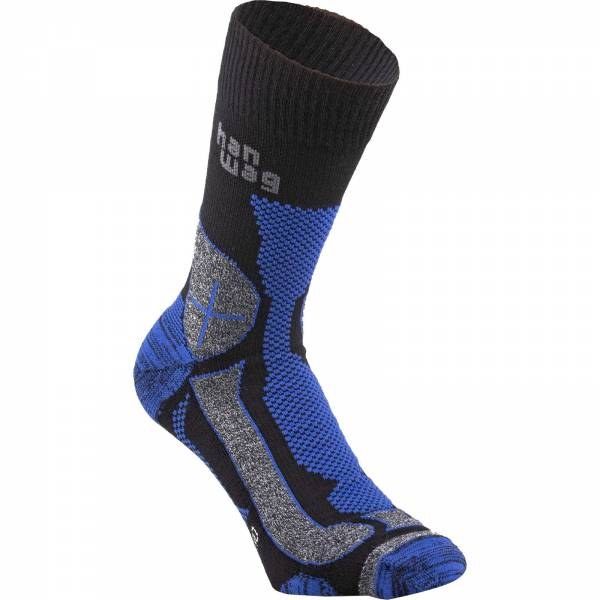Hanwag Trek Merino Socks EU 39-41 Black/Royal Blue