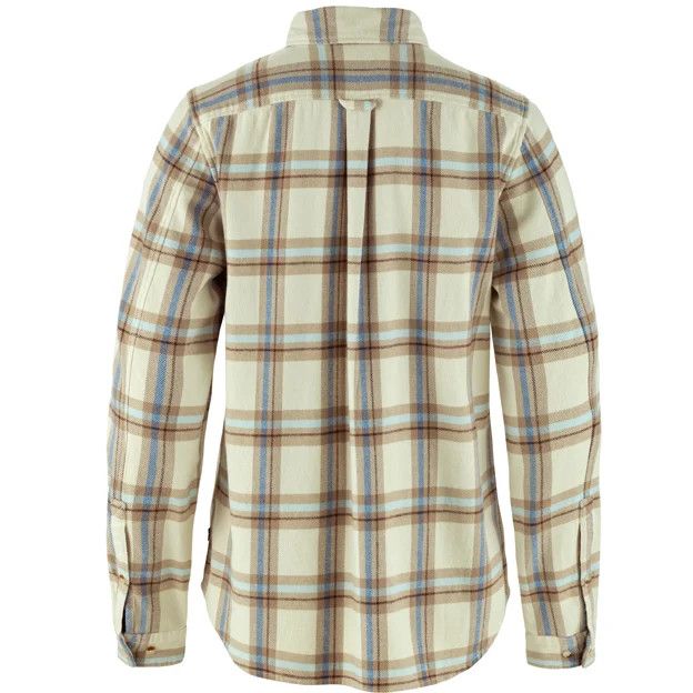 Fjallraven Women&#39;s Ovik Heavy Flanel Shirt, Size: Small, Colour: Chalk White/Fossil