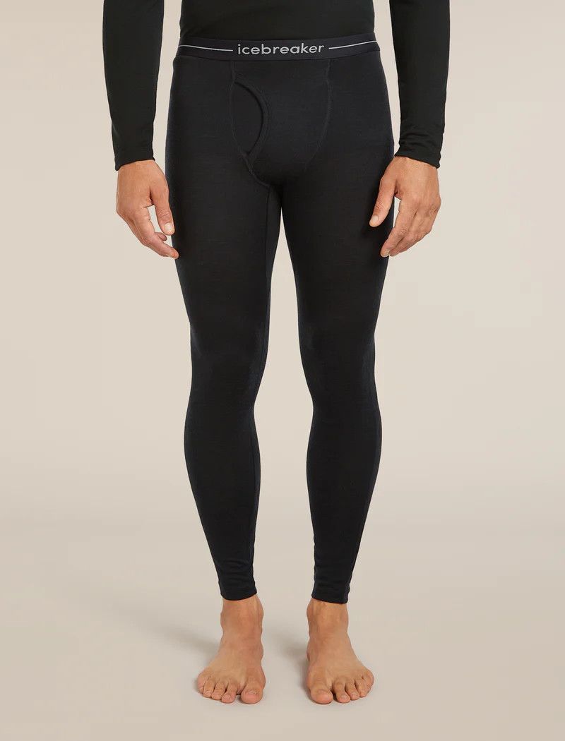 Icebreaker Men&#39;s Merino 200 Oasis Thermal Leggings w/Fly, Size: Small, Colour: Black