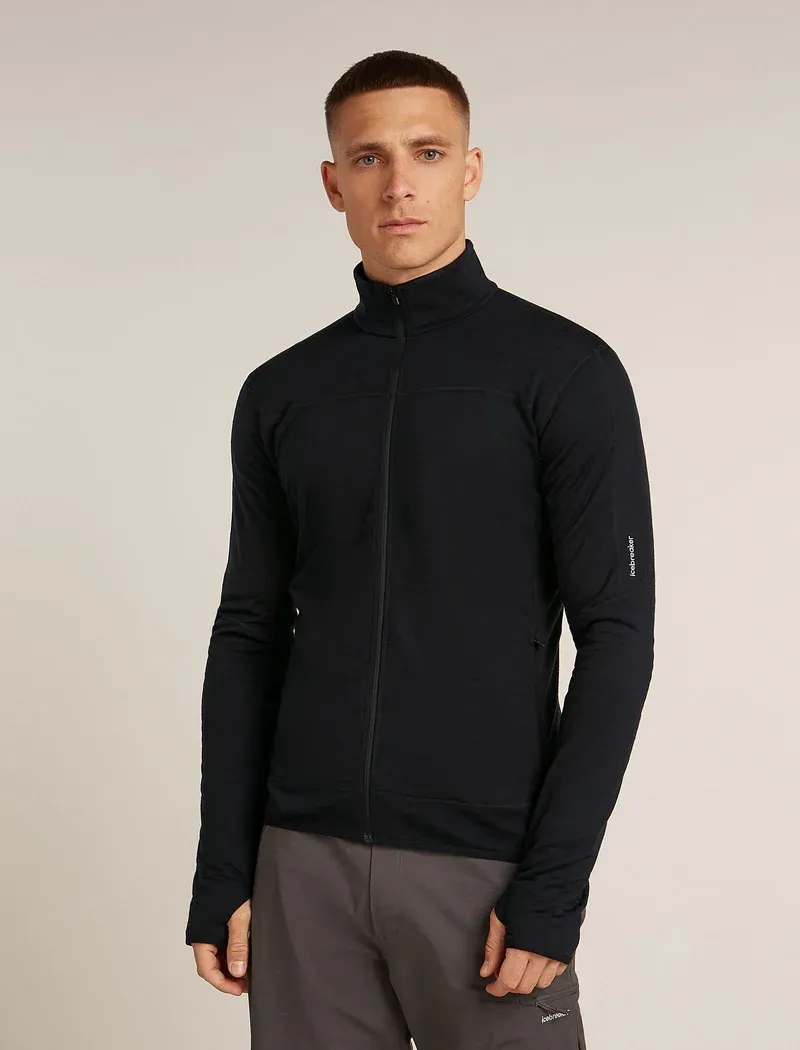 Icebreaker Men&#39;s Merino Blend 300 RealFleece Descender Long Sleeve Zip Jacket