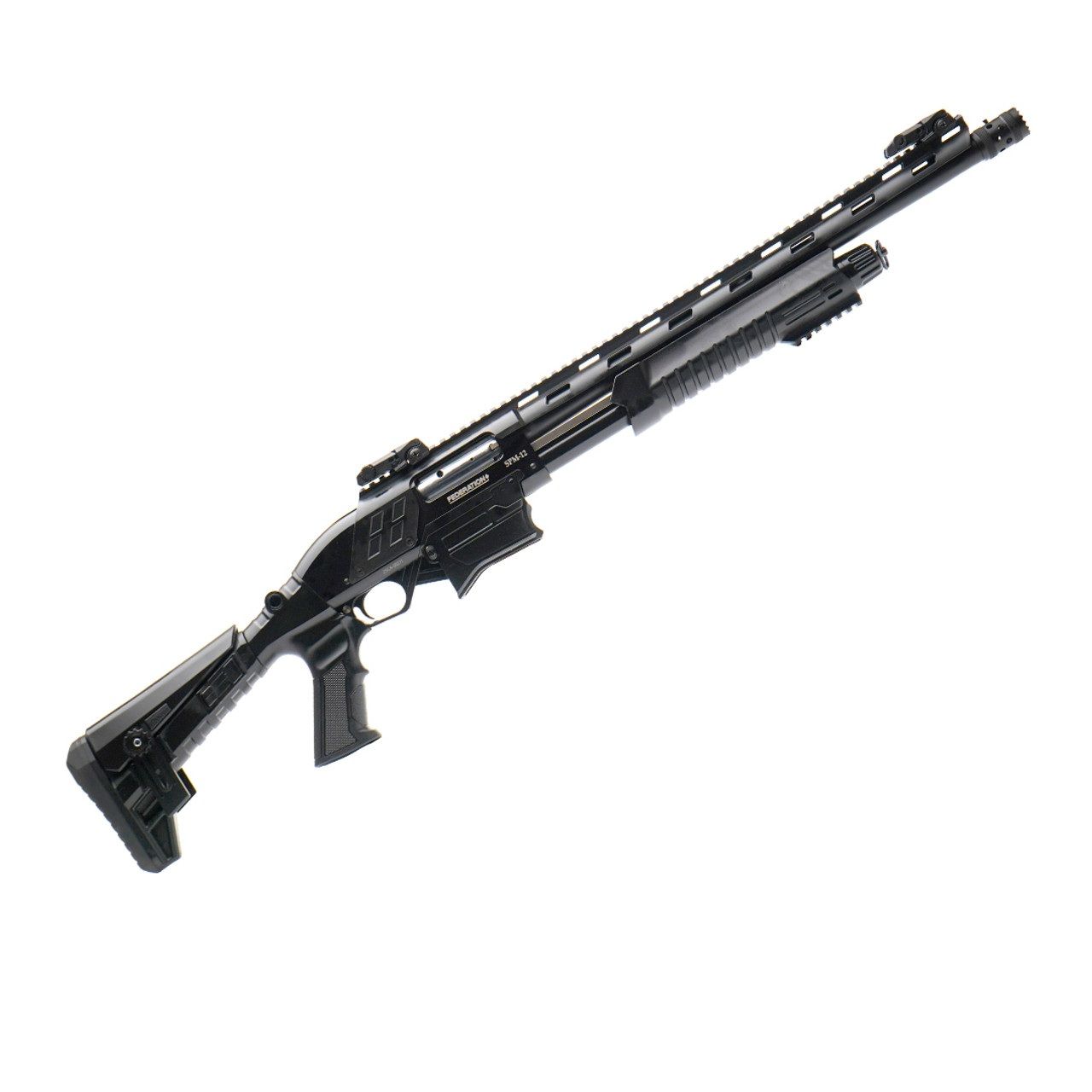 Federation Firearms SPM-12 Magazine-Fed Pump Action Shotgun, 12 Gauge 3&quot; Chamber w/Black Receiver 18.7&quot; Barrel, Synthetic Stock