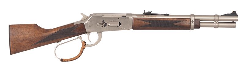 DM Arms Lever-Action Shotgun Nickel Receiver, Wood Stock 410 Gauge 13&quot;