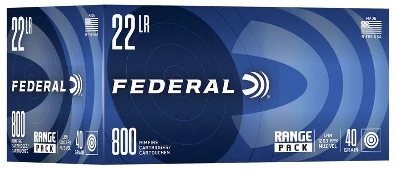 Federal 22LR  40 Grain Lead Round Nose Champion Training Range Pack 800 Rounds