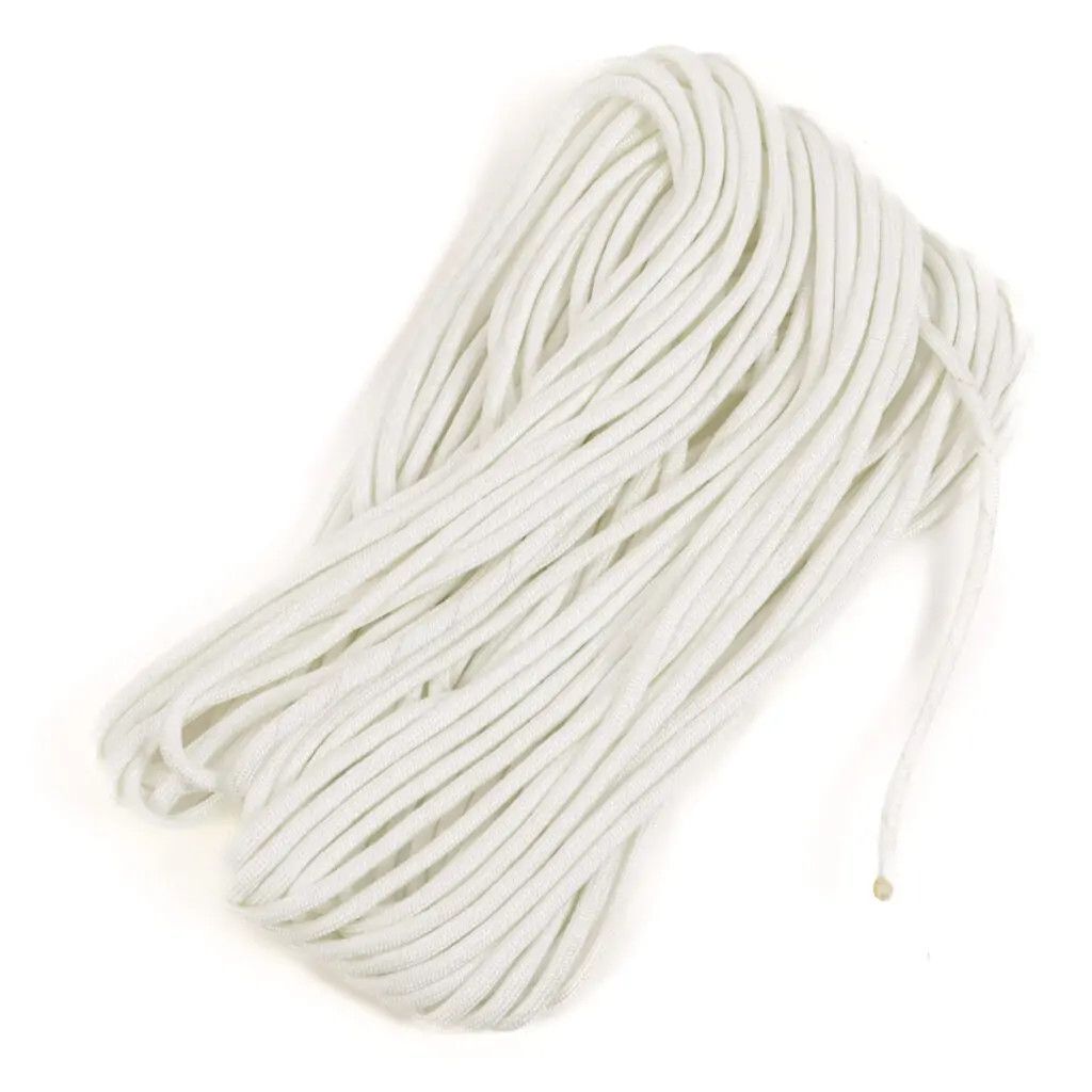 World Famous Military Grade Paracord 550, Color: White, 100 feet
