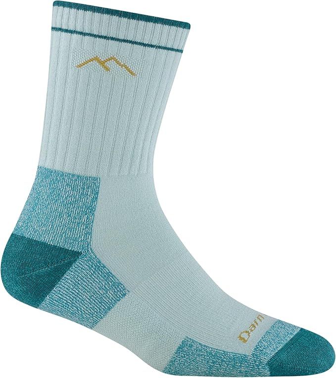 Darn Tough Women&#39;s Hiker Coolmax Micro Crew Midweight with Cushion Hiking Sock, Color: Glacier, Size: Small