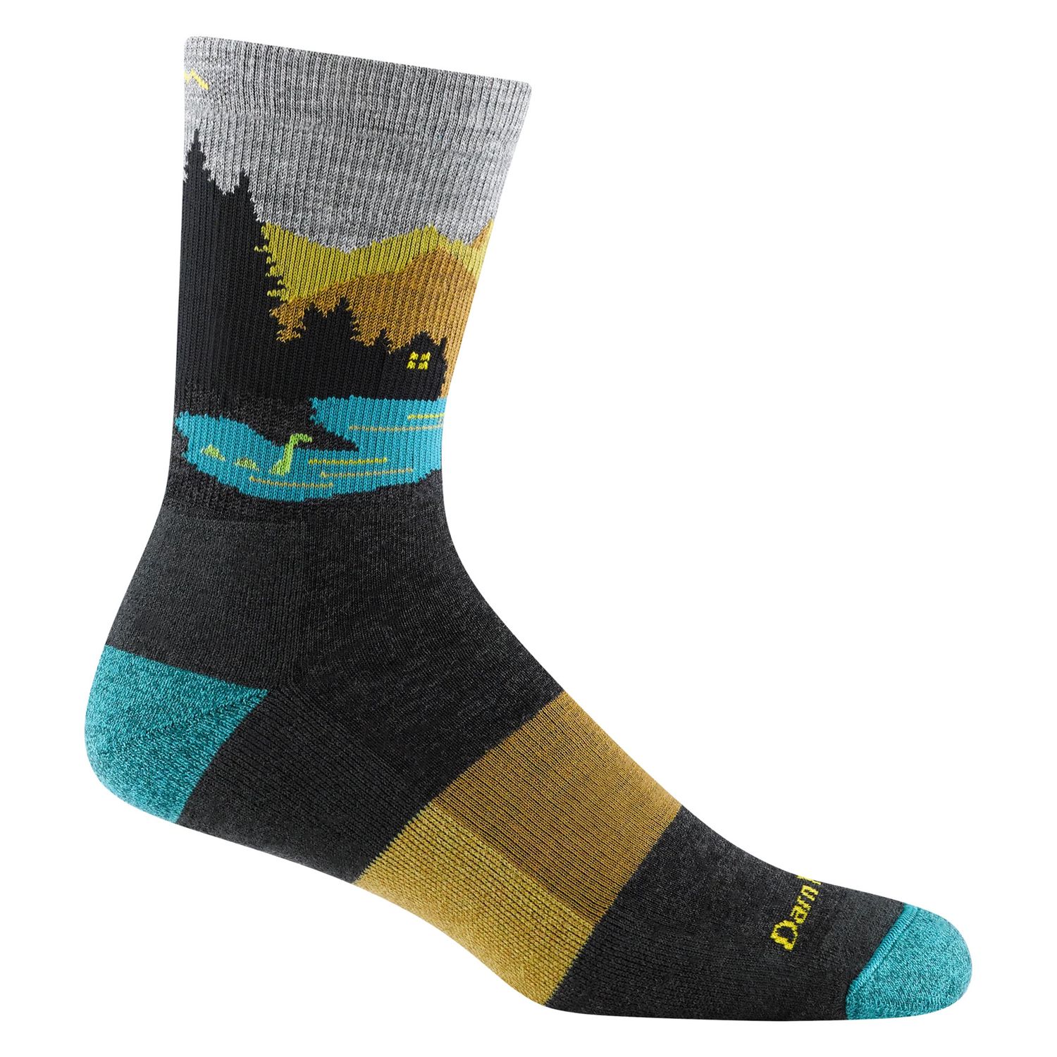 Men&#39;s Close Encounters Micro Crew Midweight Hiking Socks, Color: Charcoal, Size: Medium