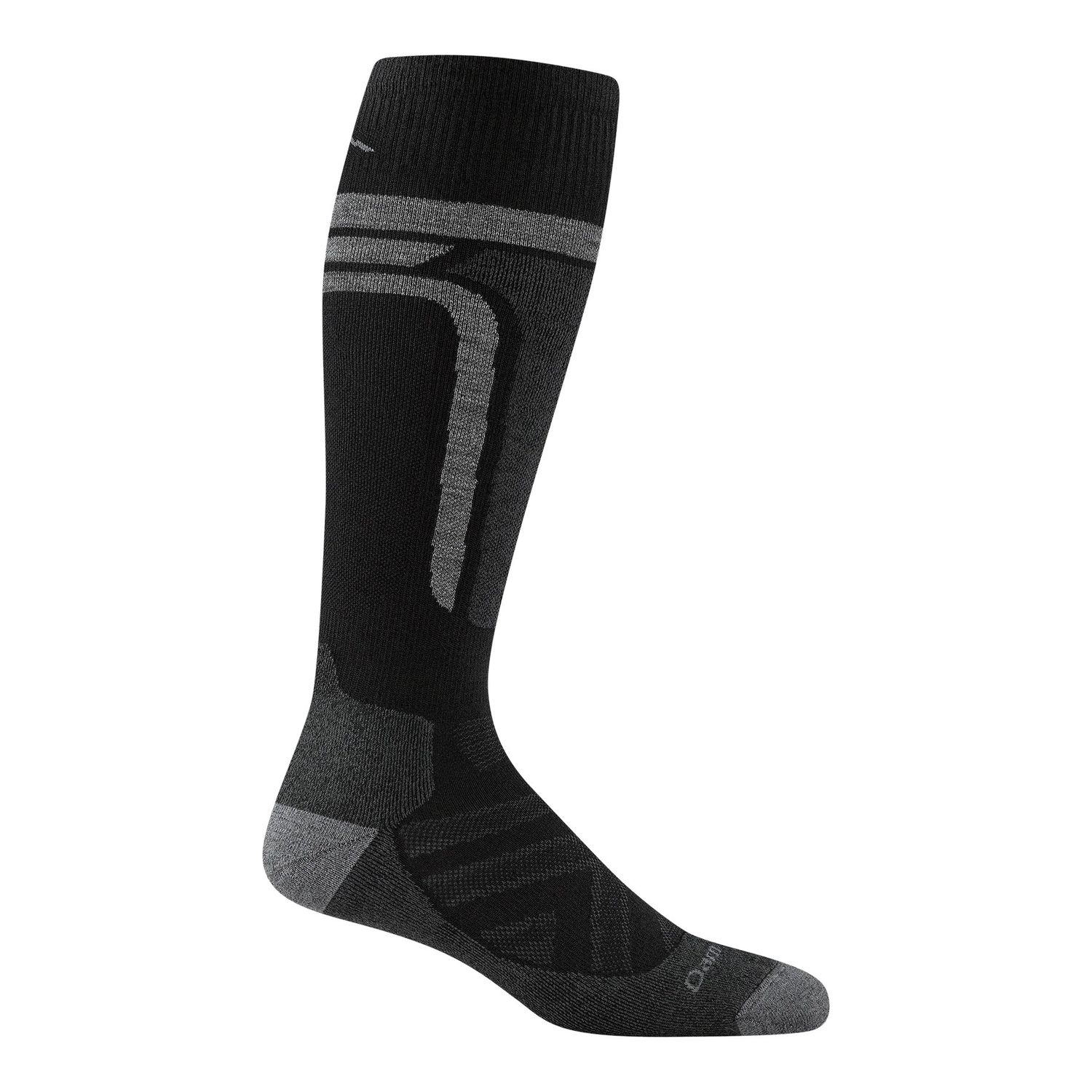 Men&#39;s Edge Over-the-Calf Midweight Ski &amp; Snowboard Socks, Color: Black, Size: Medium